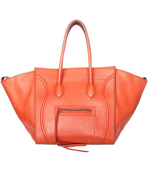 grey and orange celine bag|CELINE Supple Calfskin Medium Phantom Luggage .